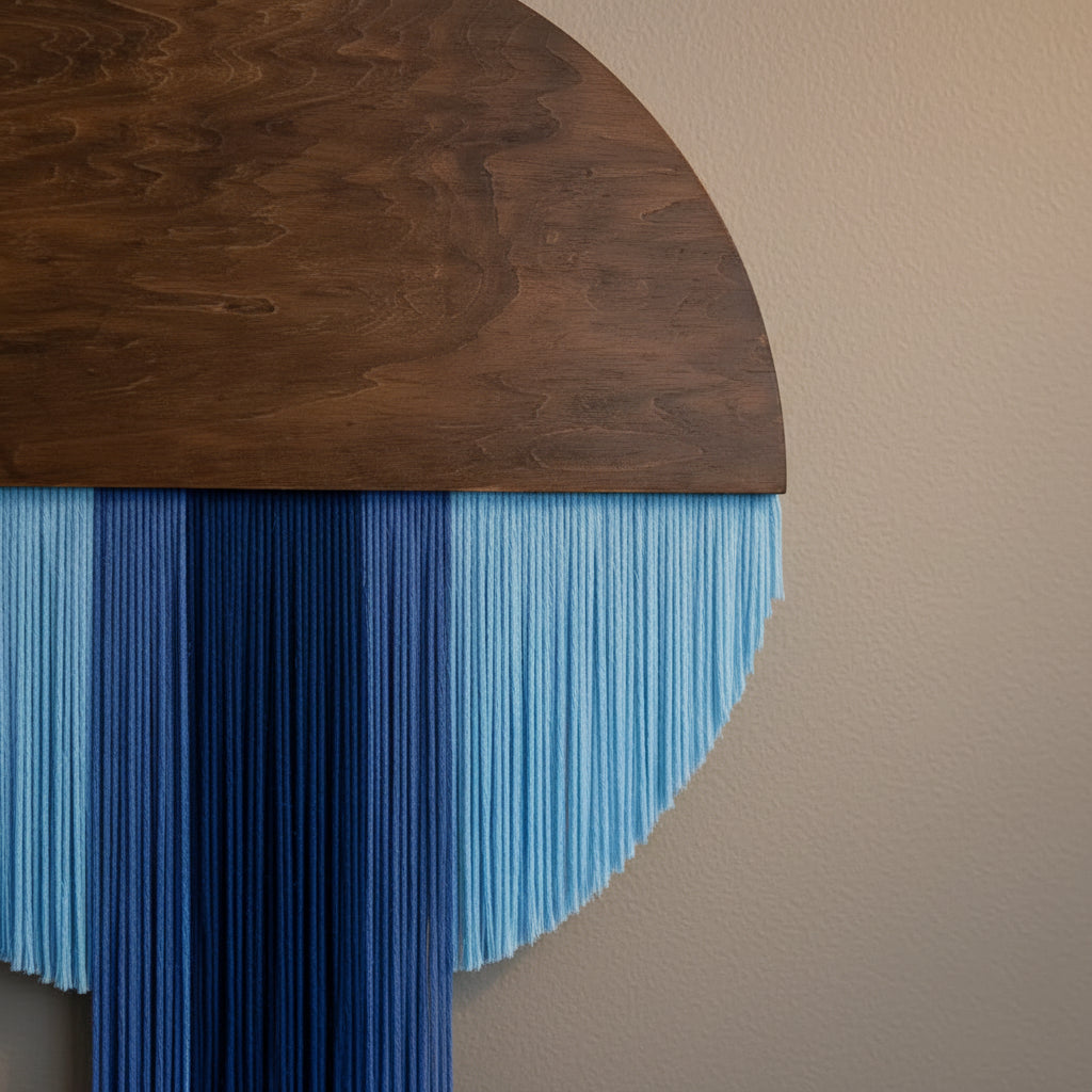 Macramé Mural Bleu | 40 x 50 cm