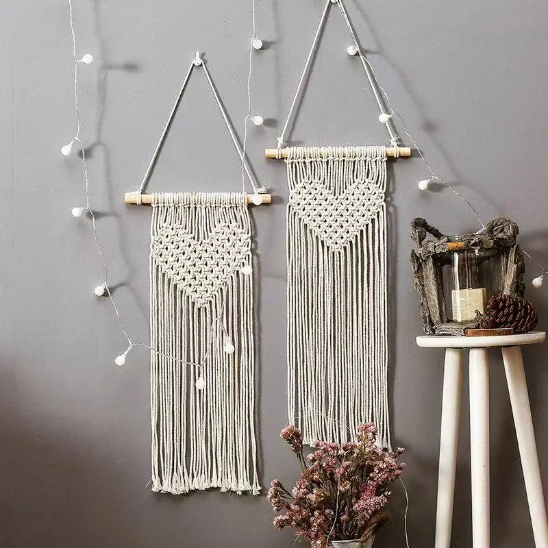 Macramé Mural Coeur | 75 x 25 cm