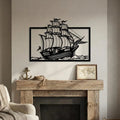 Décoration Murale Bateau En Métal | 30 x 25 cm