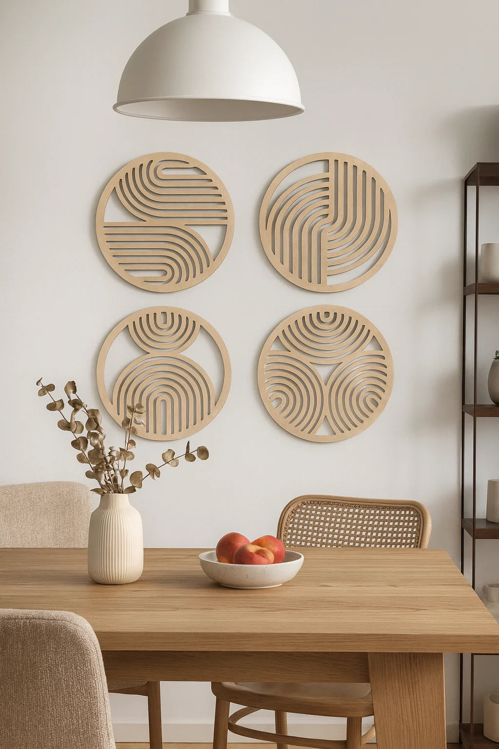 Décoration Murale Scandinave Bois | 20 cm de diamètre