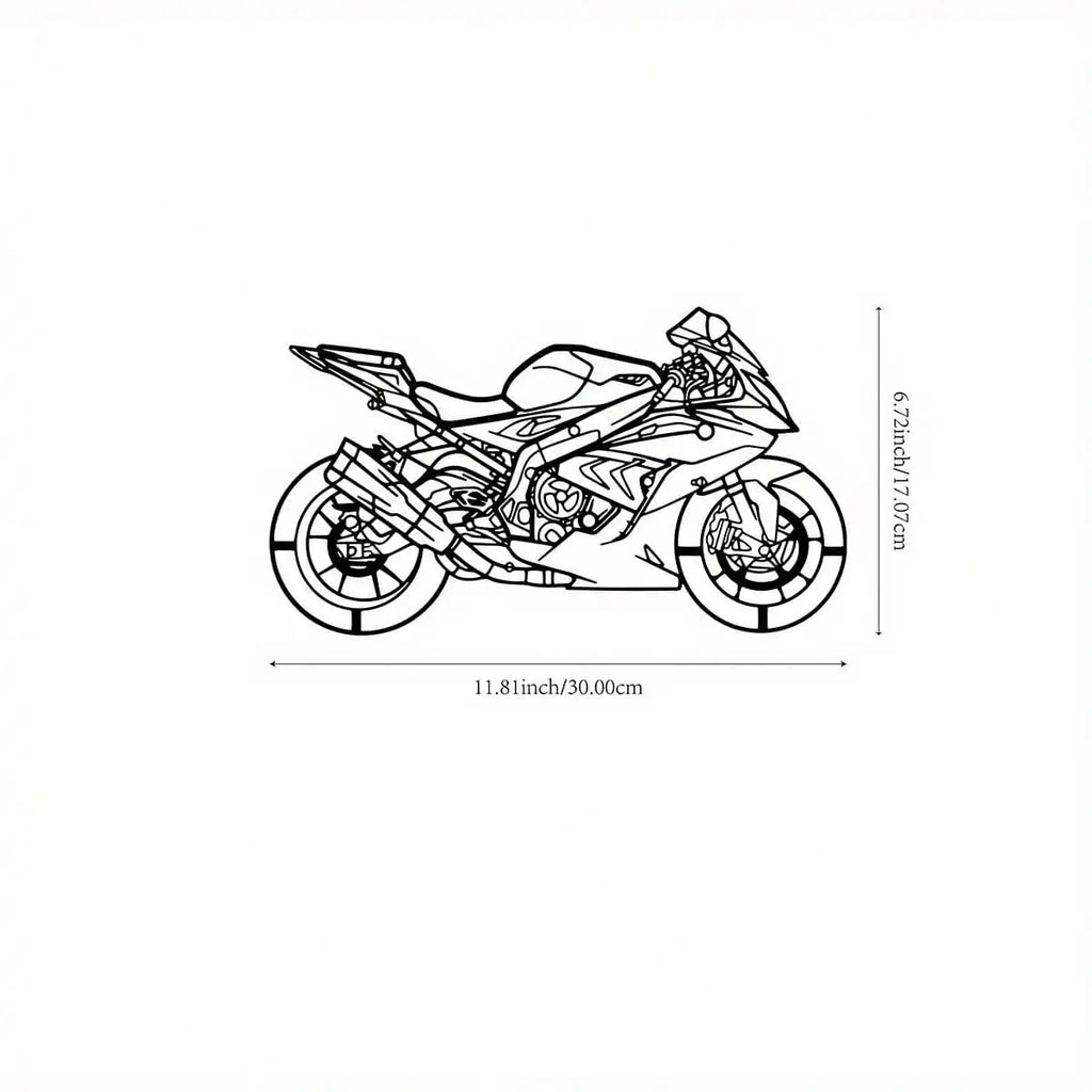 Décoration Murale Métal Moto | 30 x 17 cm