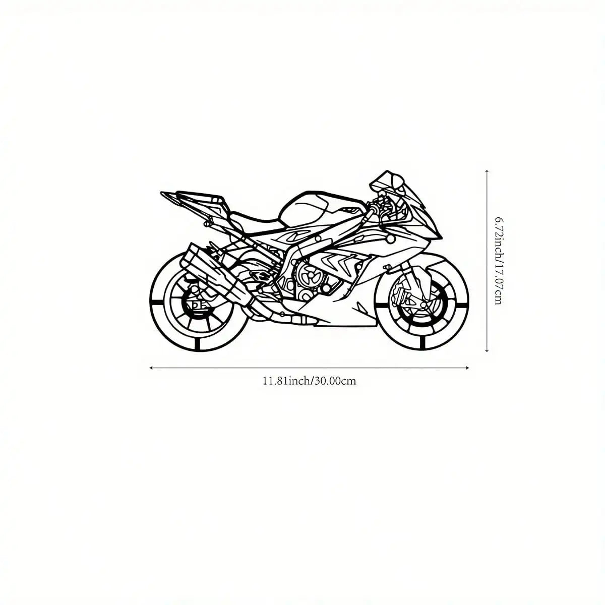 Décoration Murale Métal Moto | 30 x 17 cm