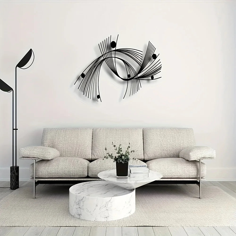 Décoration Murale Fer Forgé Design | 40 x 34 cm