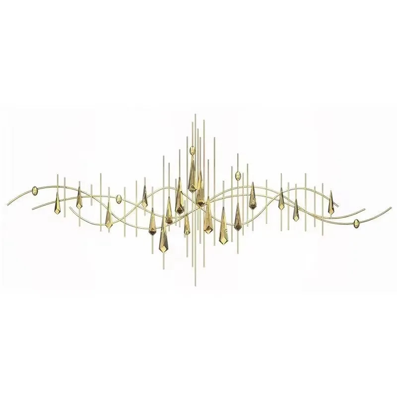 Décoration Murale Métal Doré | 150 x 65 cm