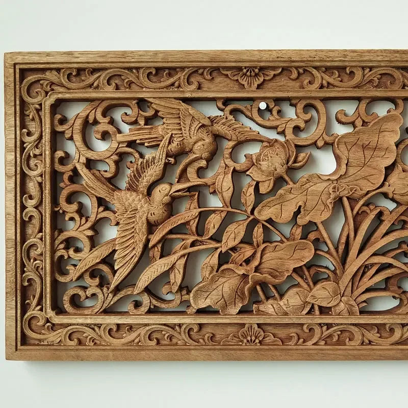 Décoration Murale Bois Sculpté | 32 x 20 cm