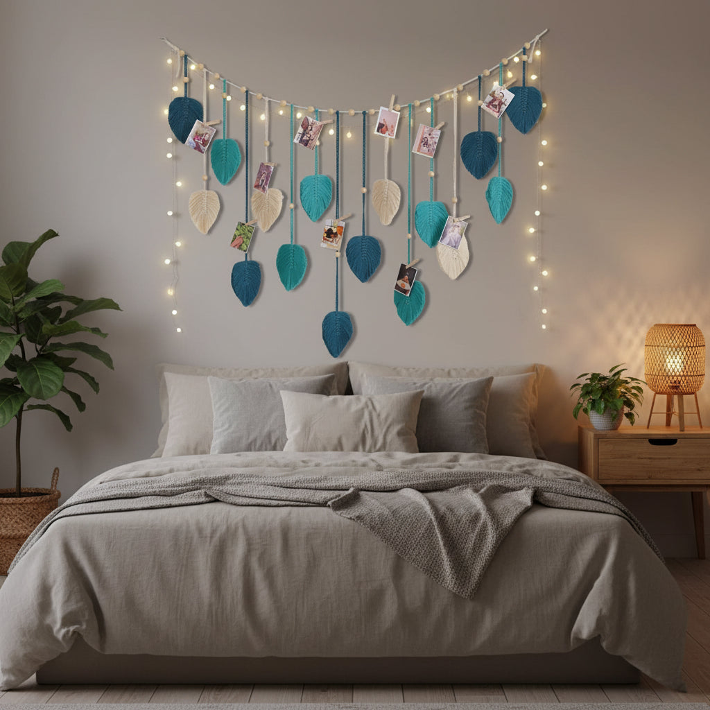 Feuille Macramé Mural