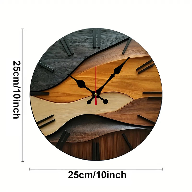 Horloge Murale Décorative Bois | 25 x 25 cm
