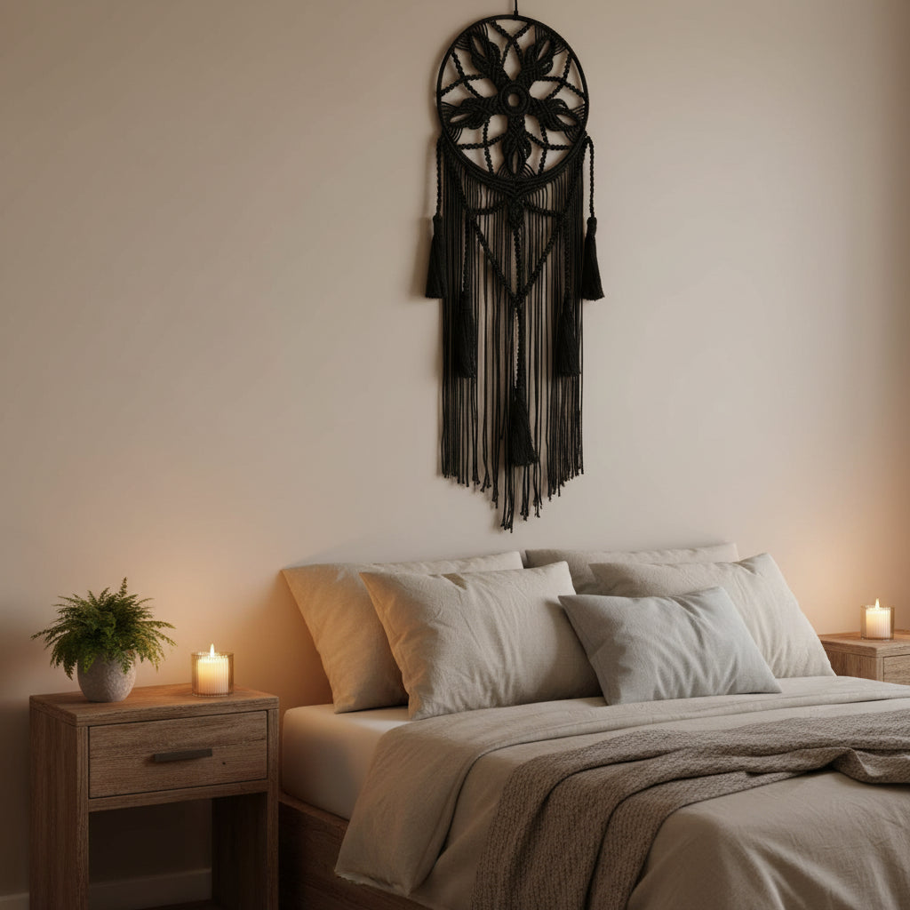 Macramé Mural Noir