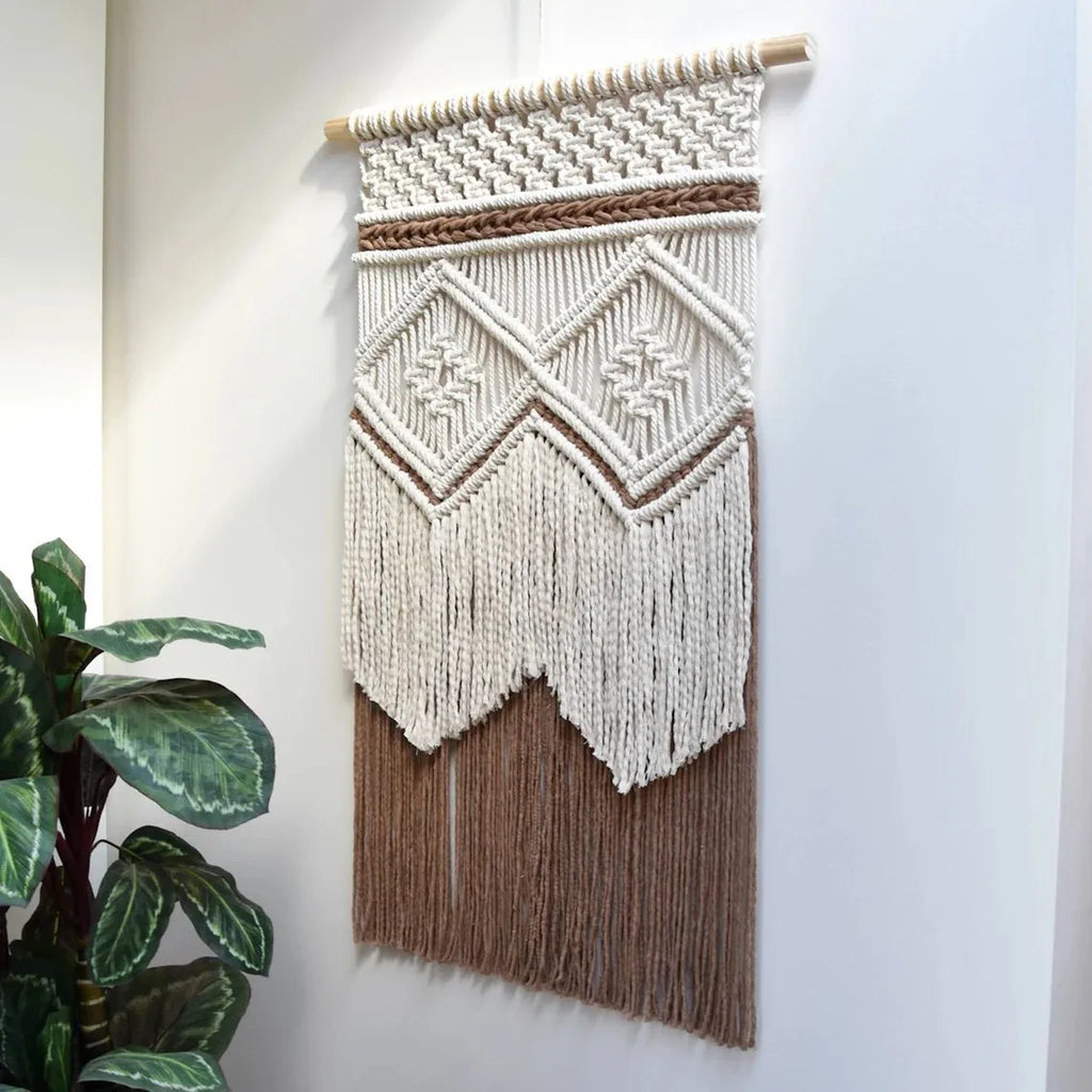Panneau Mural En Macramé | 70 x 40 cm