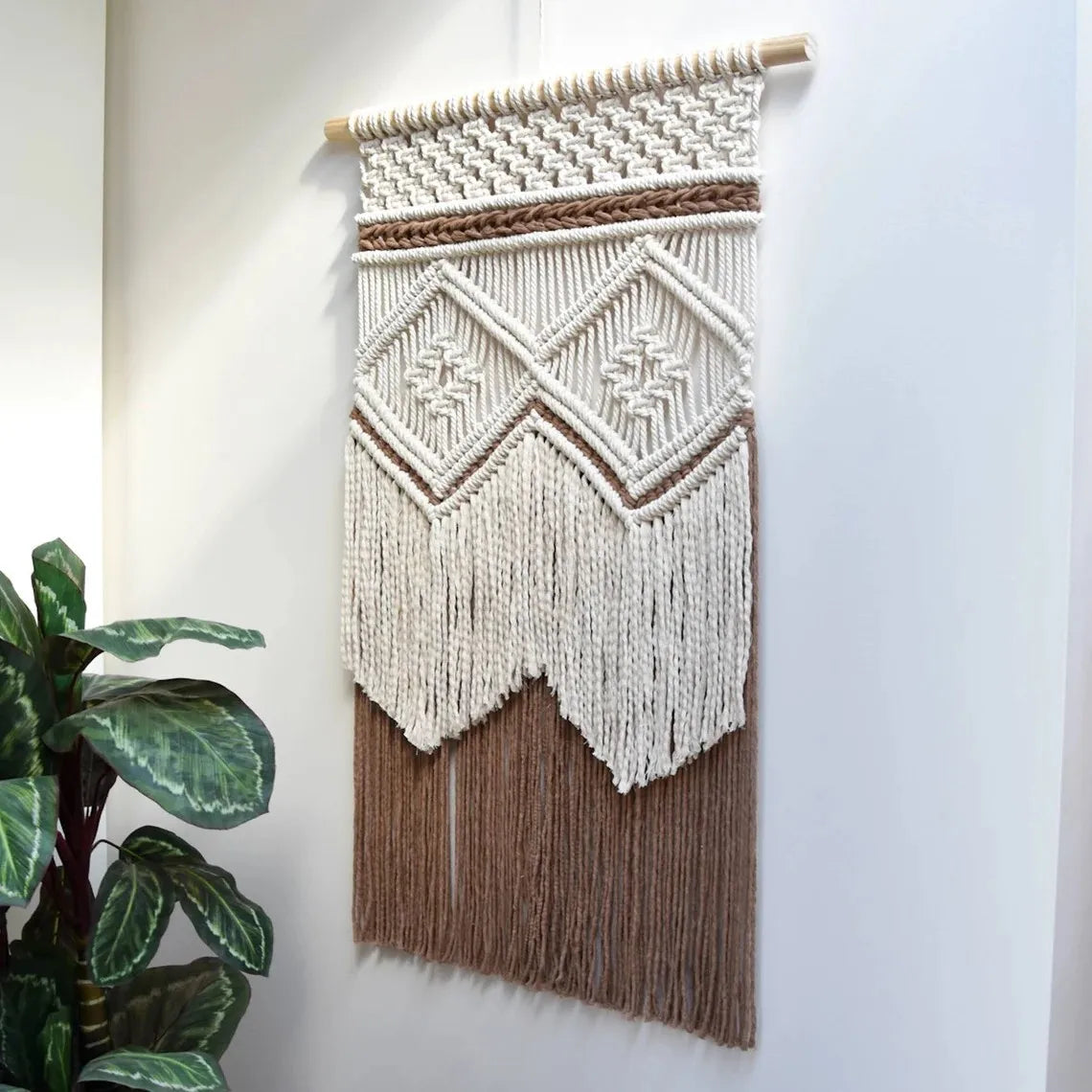 Panneau Mural En Macramé | 70 x 40 cm