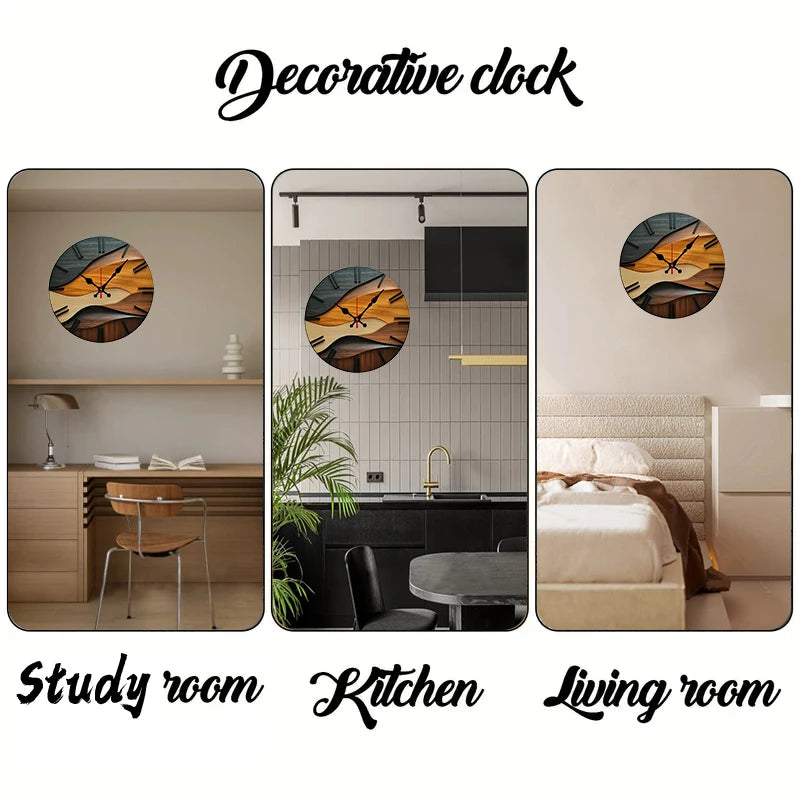 Horloge Murale Décorative Bois | 25 x 25 cm