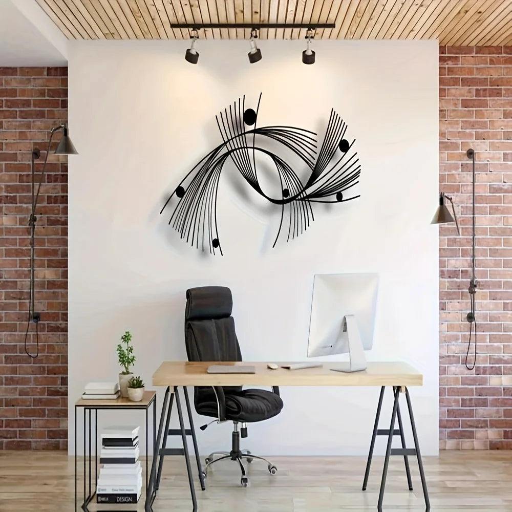 Décoration Murale Fer Forgé Design | 40 x 34 cm