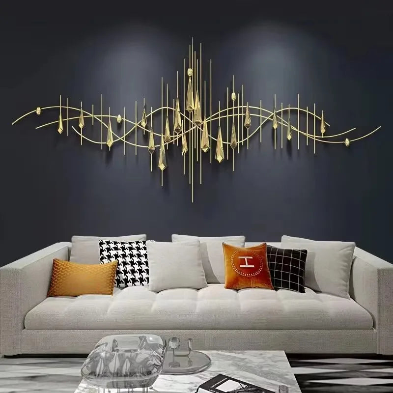 Décoration Murale Métal Doré | 150 x 65 cm