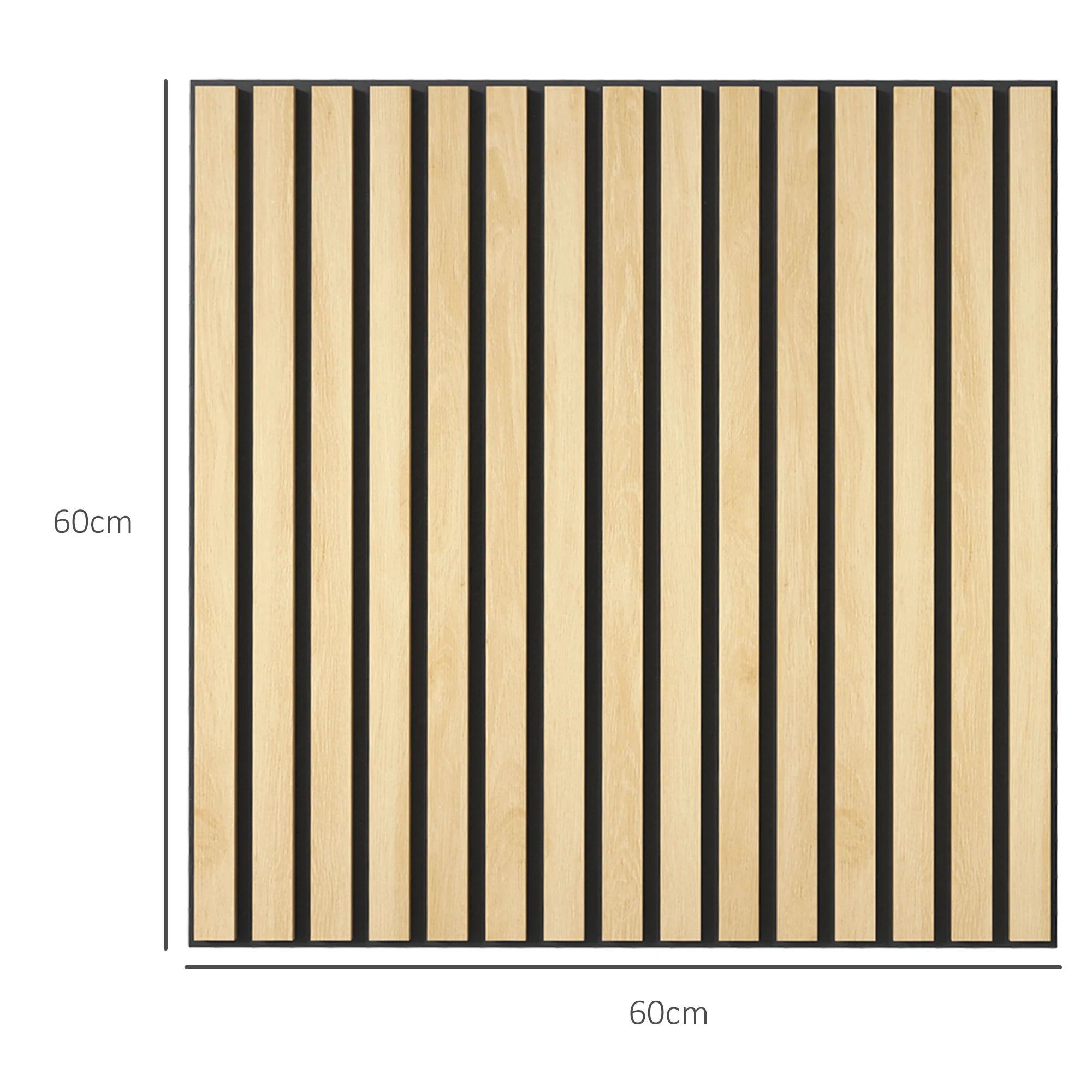 Panneau Décoratif Bois Mural | 4 Pièces 60 x 60cm