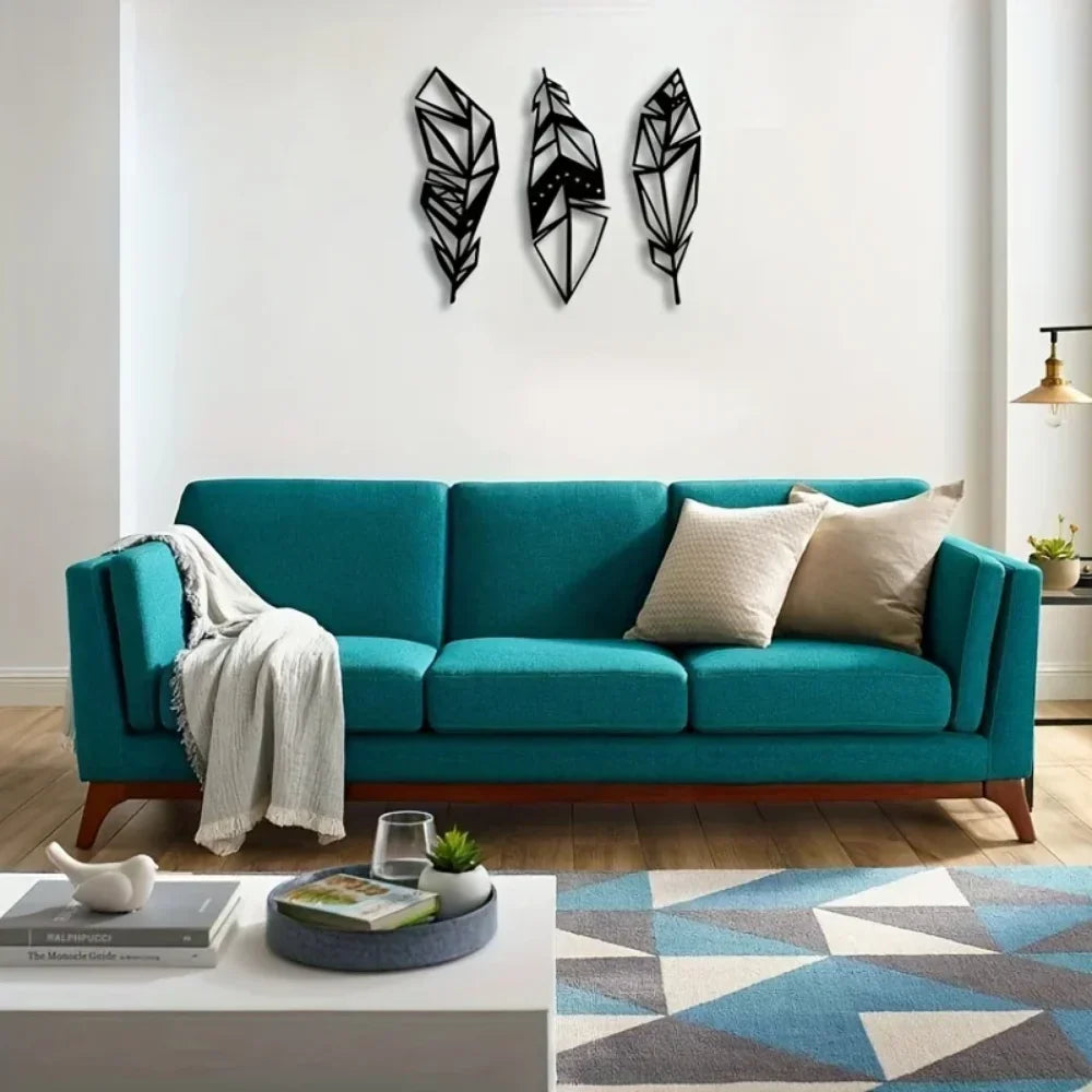 Décoration Murale Plume Métal