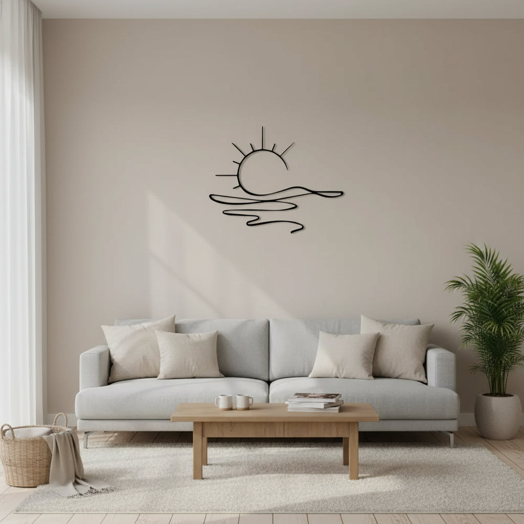 Décoration Murale Soleil Métal | 30 x 23,6 cm