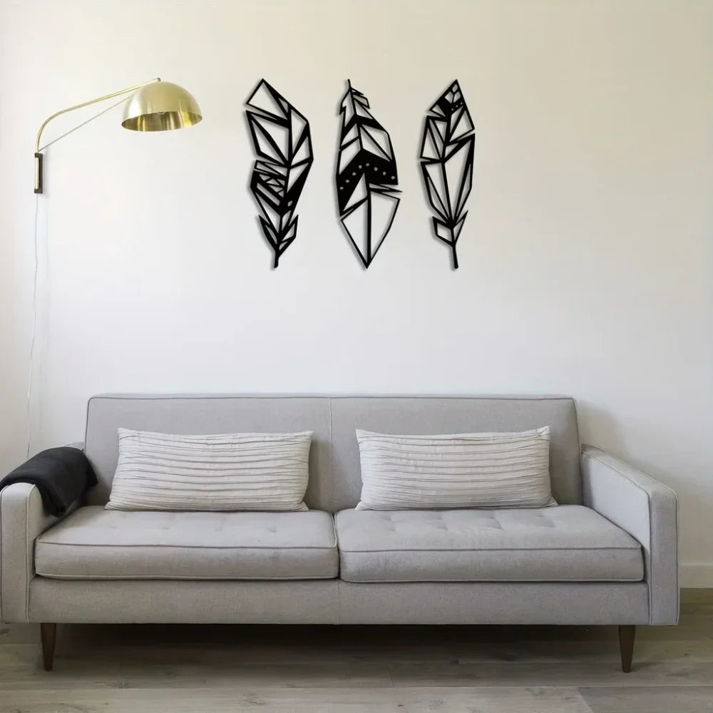 Décoration Murale Plume Métal