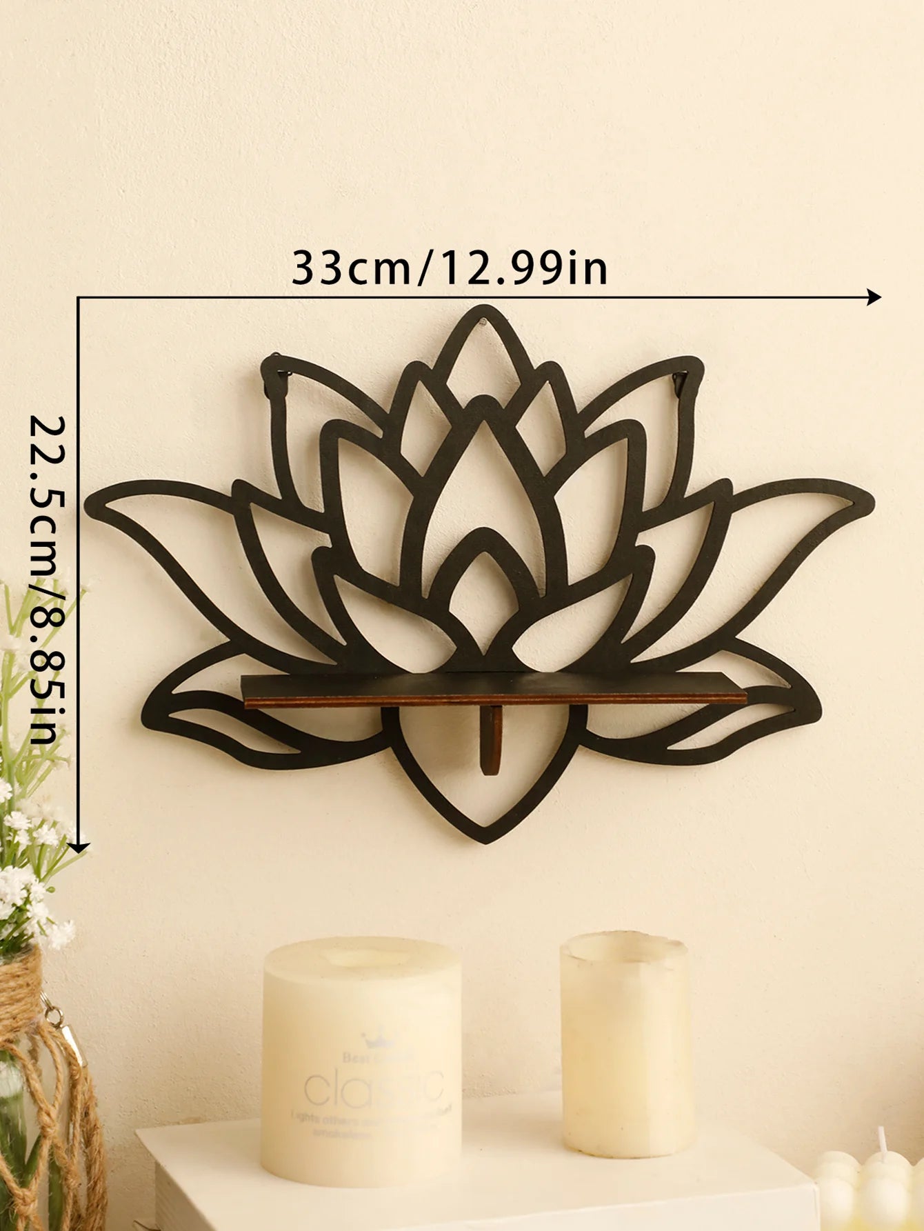Décoration Murale Bois Et Noir | 33 x 22,5 cm