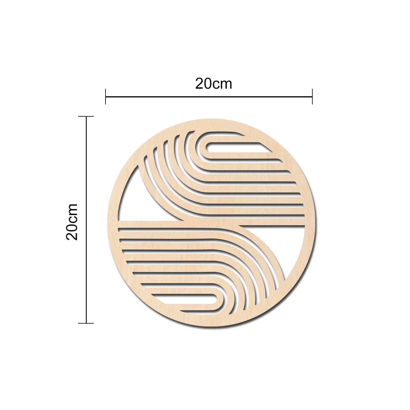 Décoration Murale Scandinave Bois | 20 cm de diamètre