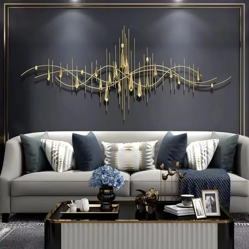 Décoration Murale Métal Doré | 150 x 65 cm