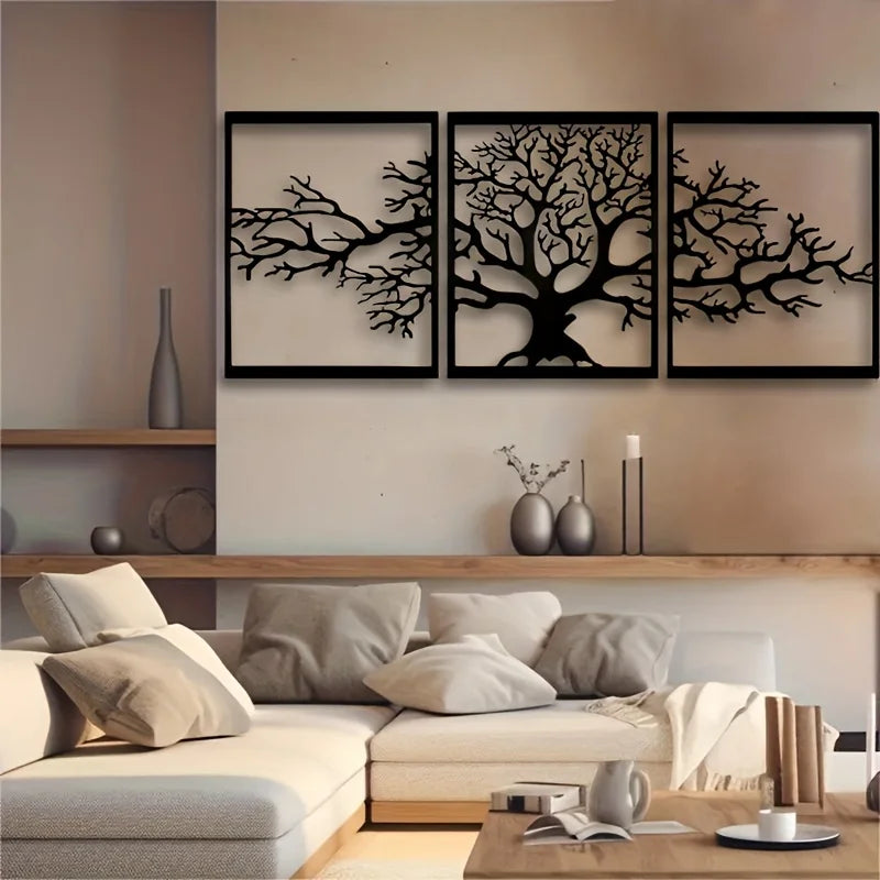 Grande Décoration Murale En Métal | 90 x 37,5cm