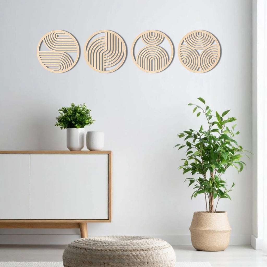 Décoration Murale Scandinave Bois | 20 cm de diamètre