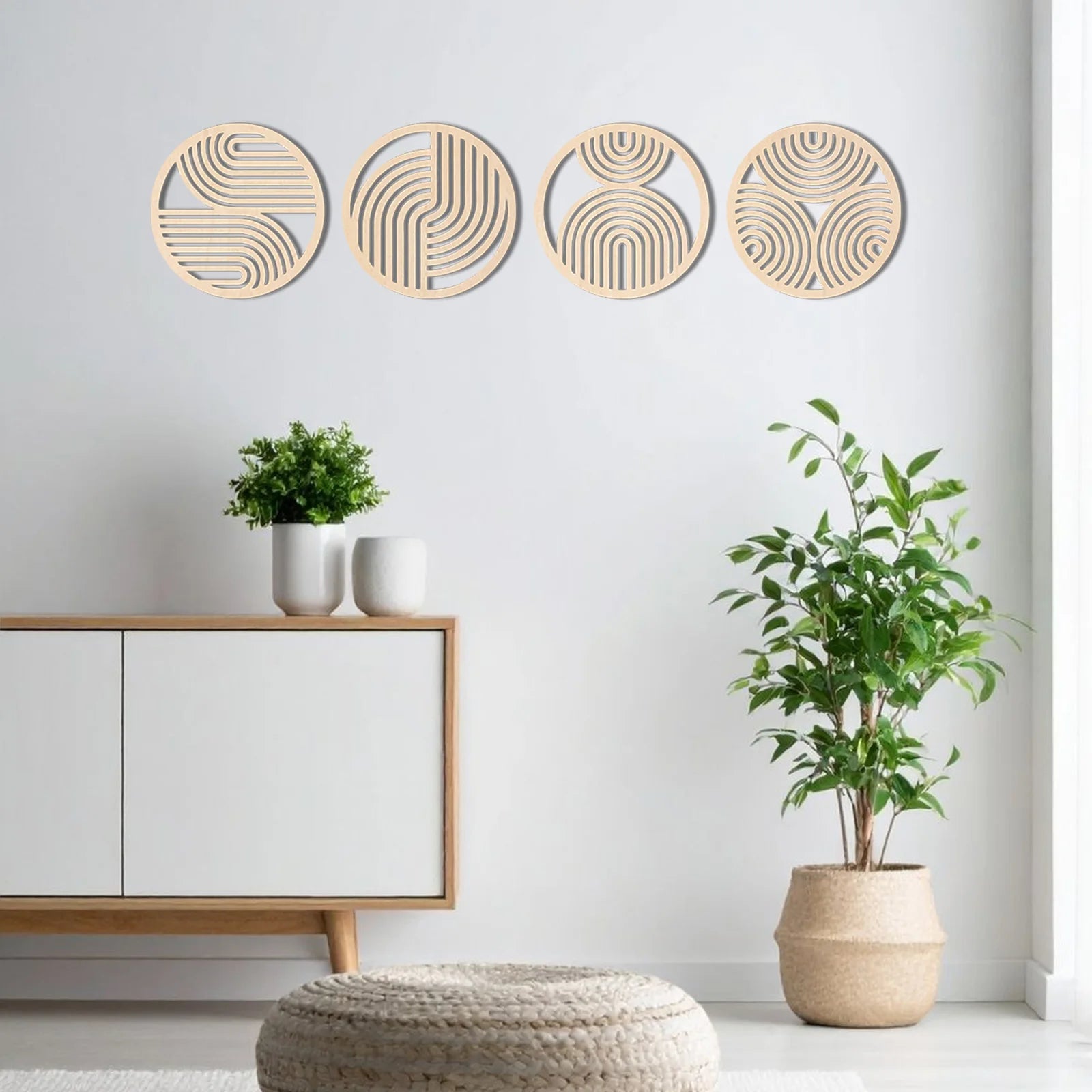 Décoration Murale Scandinave Bois | 20 cm de diamètre