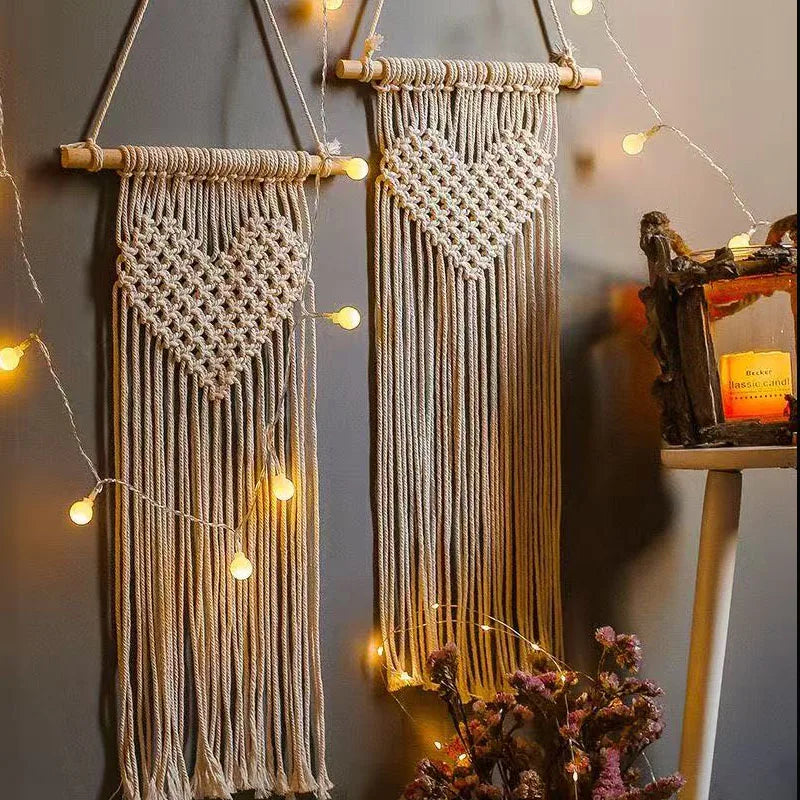 Macramé Mural Coeur | 75 x 25 cm