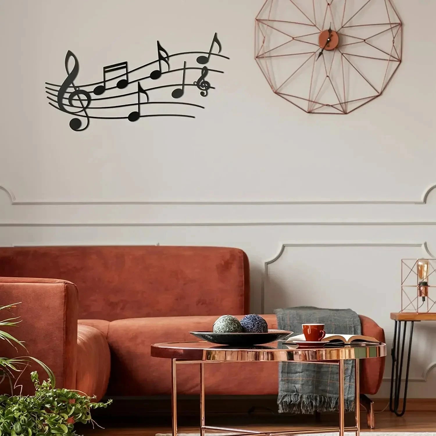Décoration Murale Métal Note De Musique | 40 x 21,5 cm