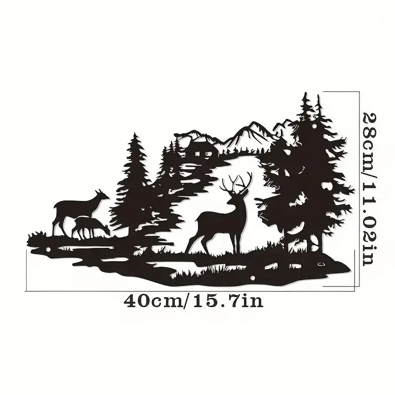 Décoration Murale Animaux En Métal | 40 x 28 cm