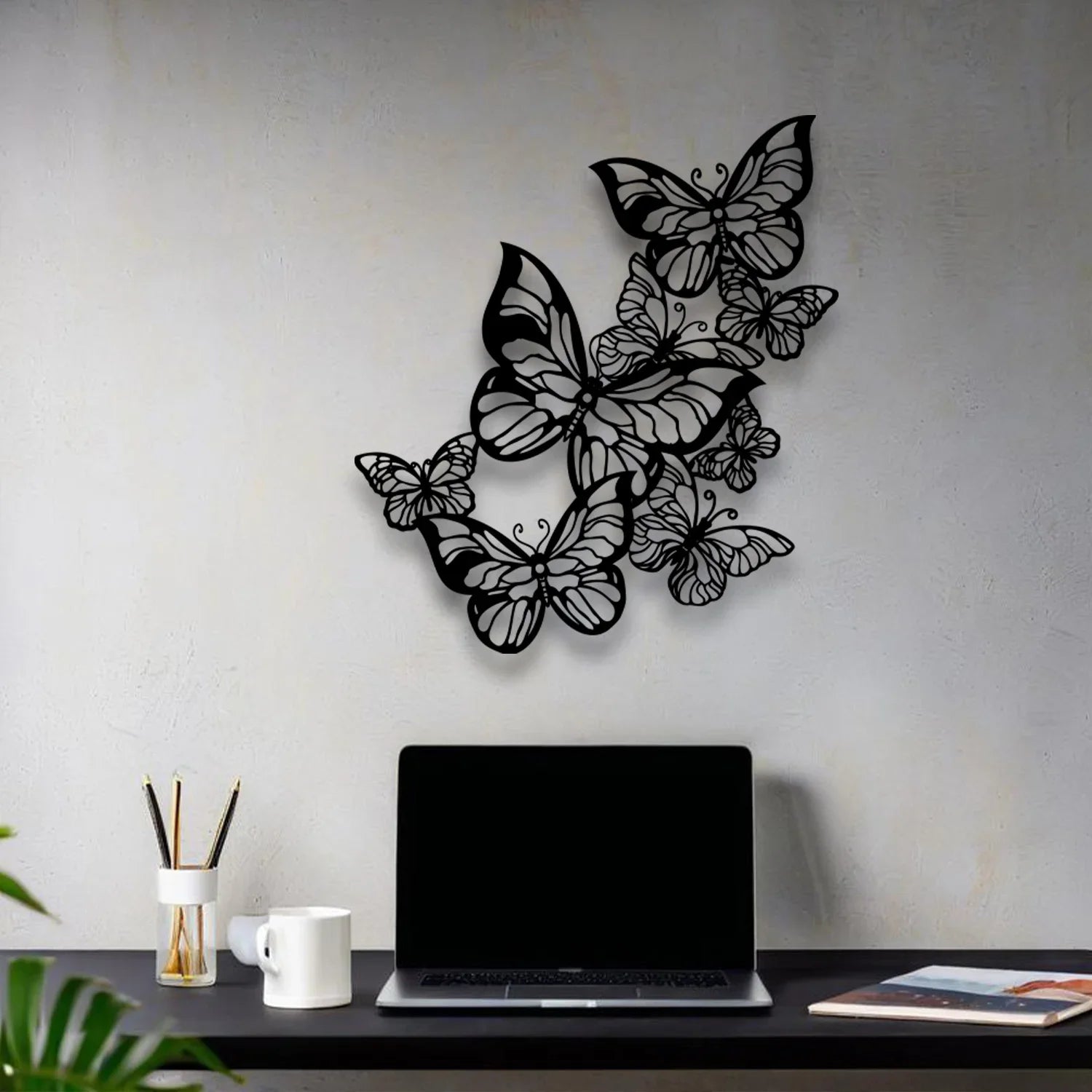 Décoration Murale Papillon Fer Forgé | 40 x 36 cm