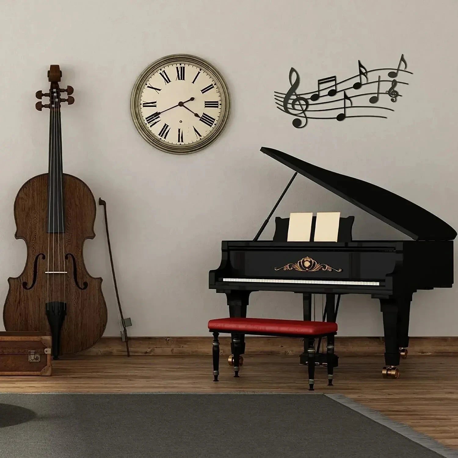 Décoration Murale Métal Note De Musique | 40 x 21,5 cm