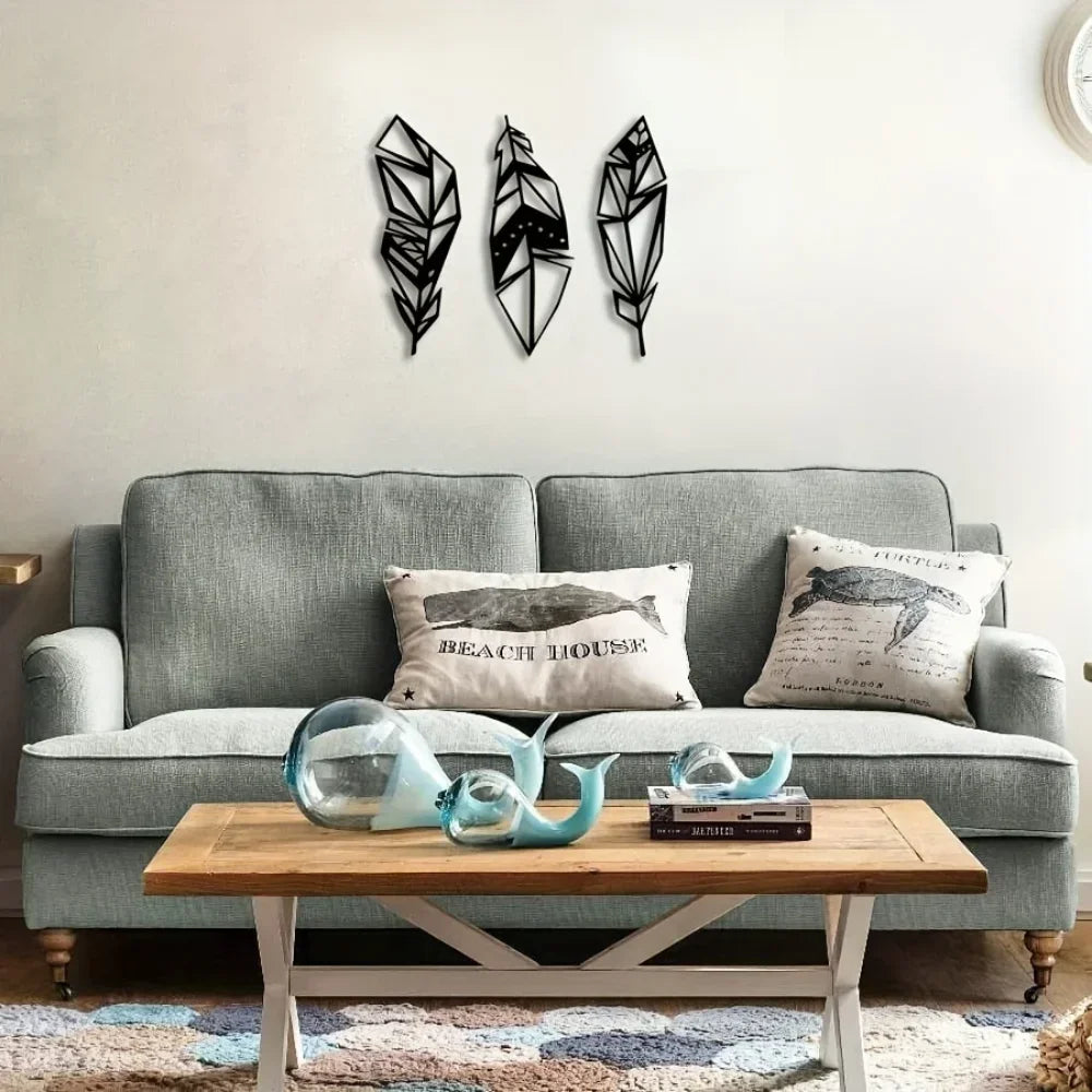 Décoration Murale Plume Métal