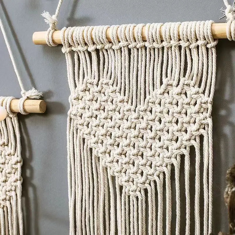 Macramé Mural Coeur | 75 x 25 cm