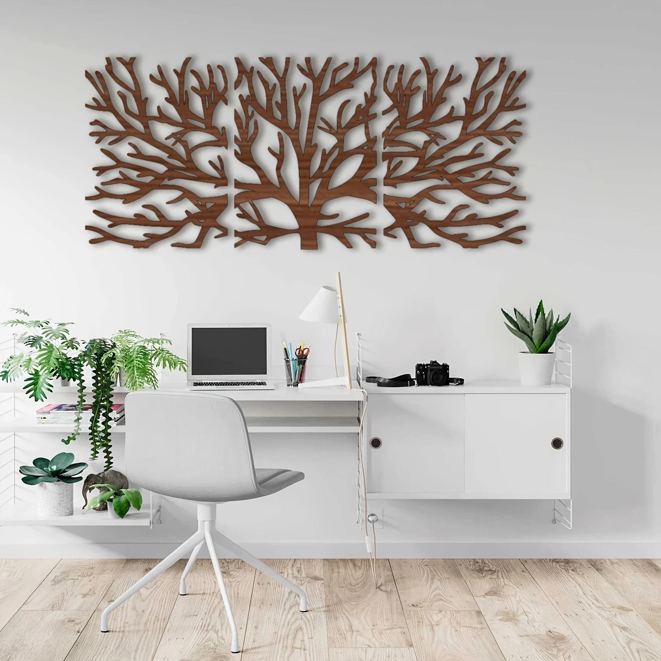 Arbre Bois Décoration Murale 40 x 80 cm