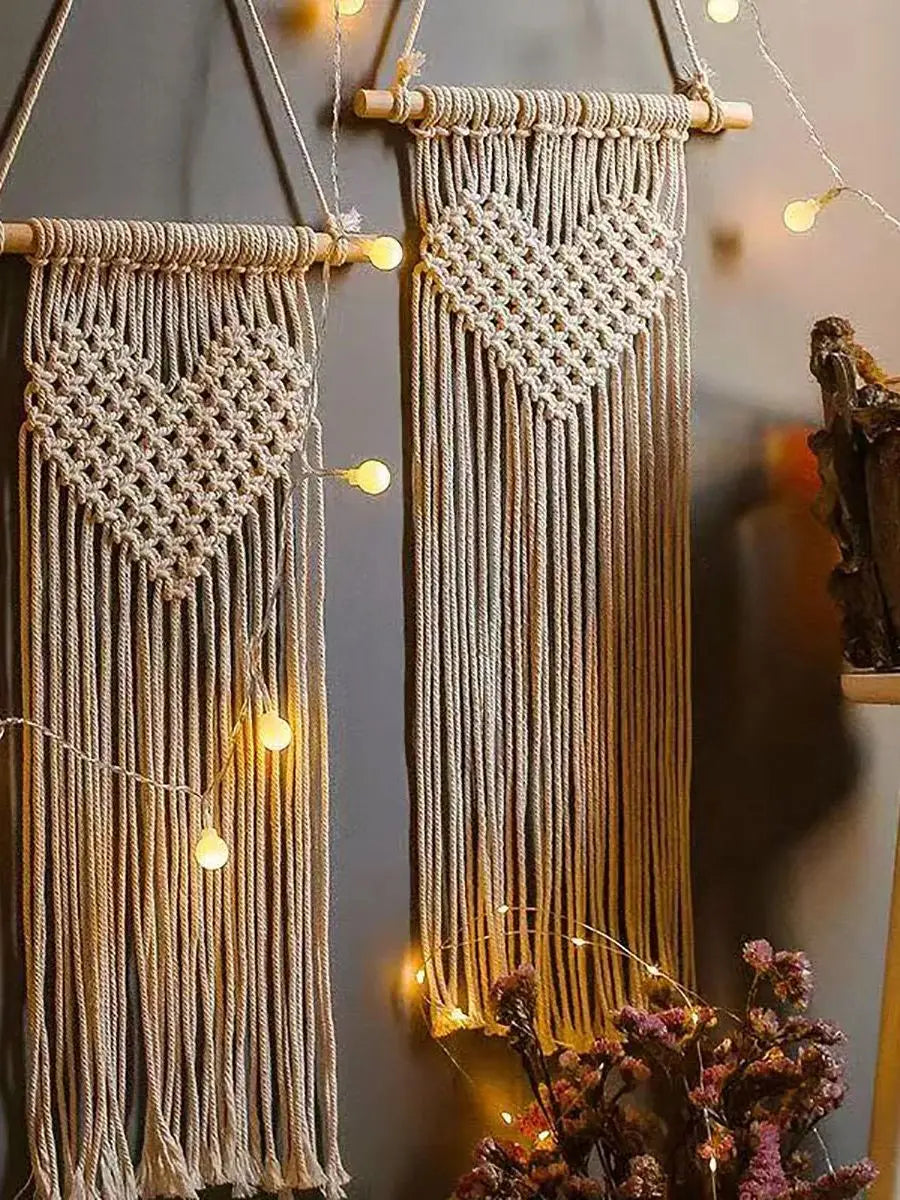 Macramé Mural Coeur | 75 x 25 cm