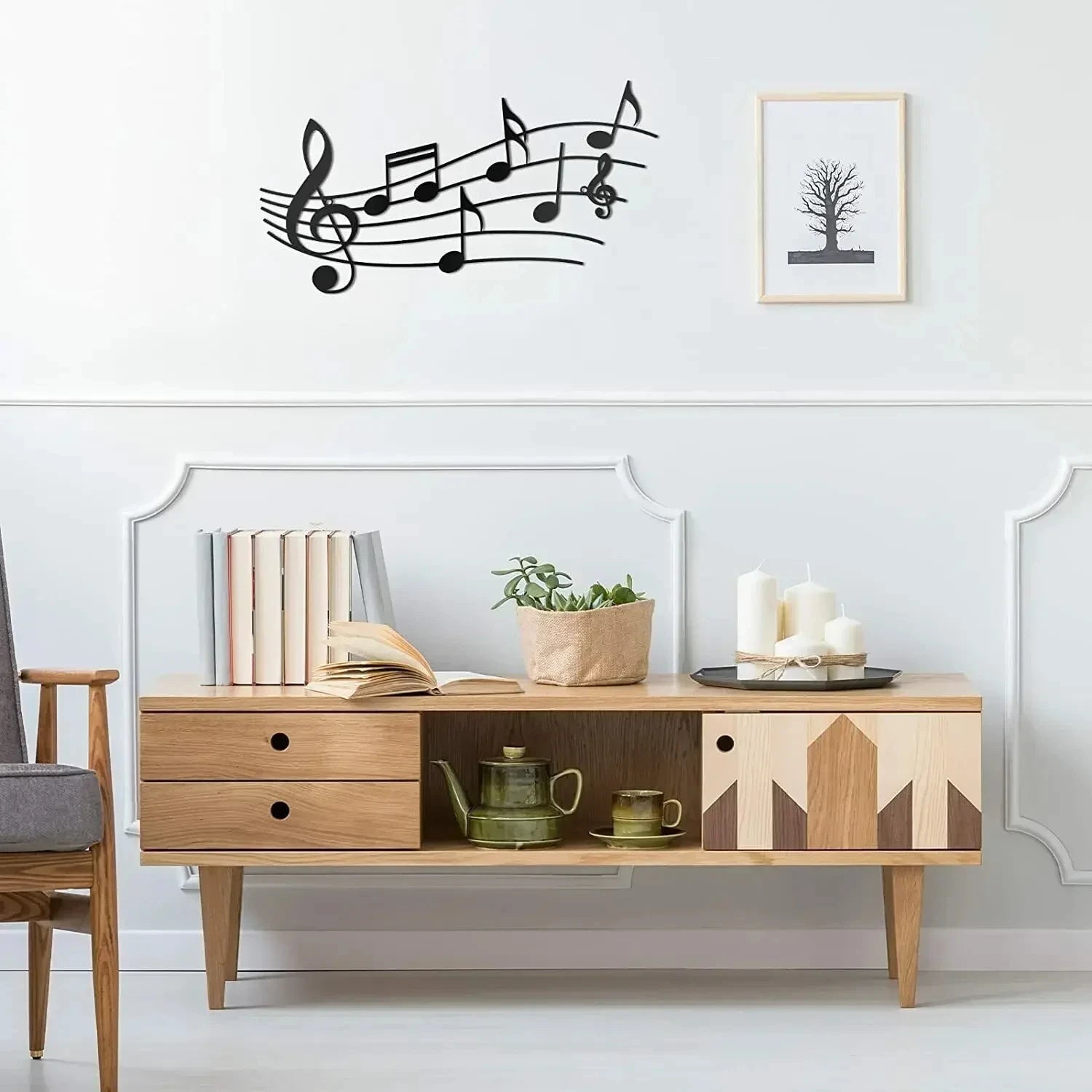 Décoration Murale Métal Note De Musique | 40 x 21,5 cm