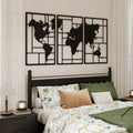 Décoration Murale Carte Du Monde Métal | 150 x 80 cm