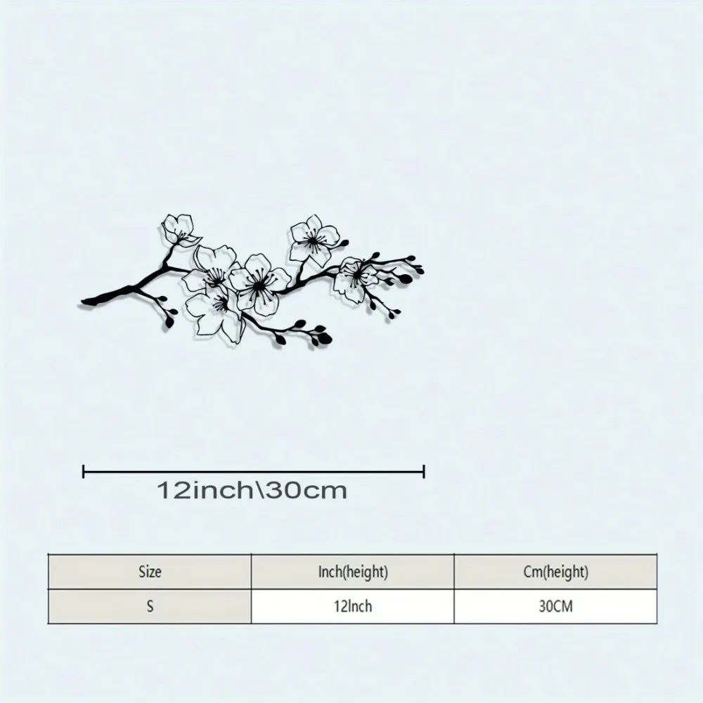 Décoration Murale Fleur En Métal | 30 cm de long