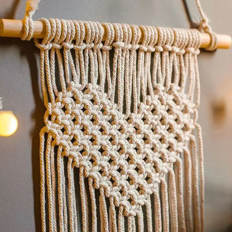 Macramé Mural Coeur | 75 x 25 cm