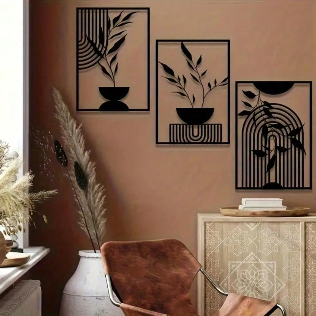 Décoration Murale Métal Noir