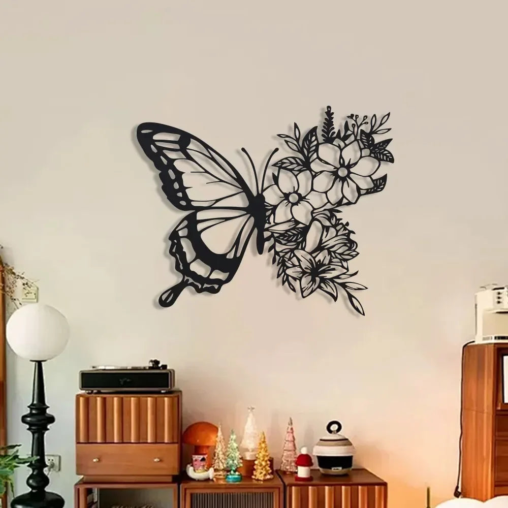 Décoration Murale Papillon Métal | 28 x 22,5 cm