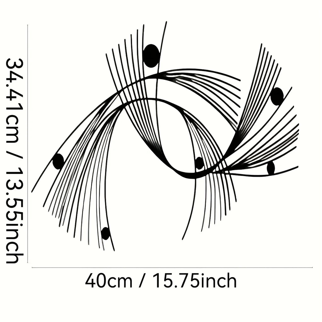 Décoration Murale Fer Forgé Design | 40 x 34 cm