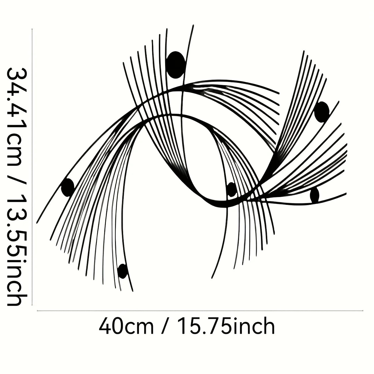 Décoration Murale Fer Forgé Design | 40 x 34 cm