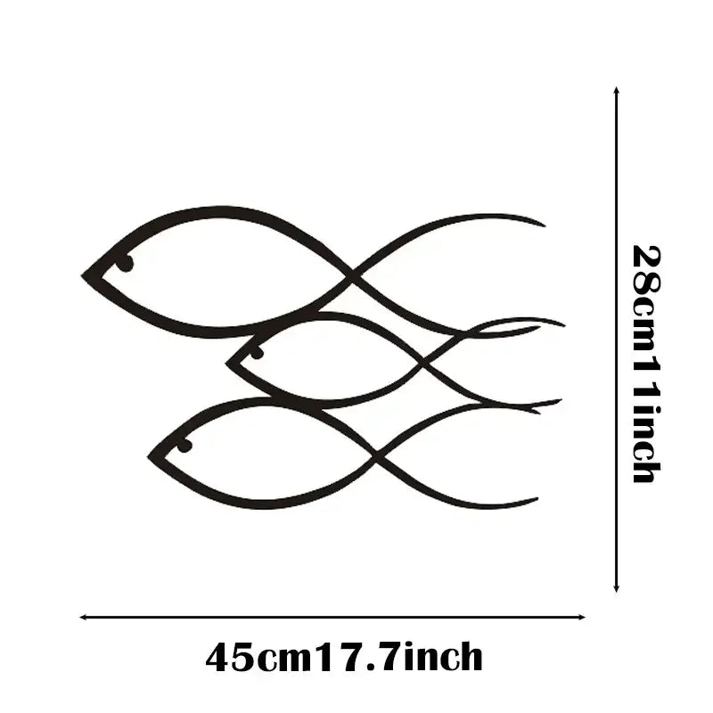 Décoration Murale Poisson Métal | 45 x 28 cm