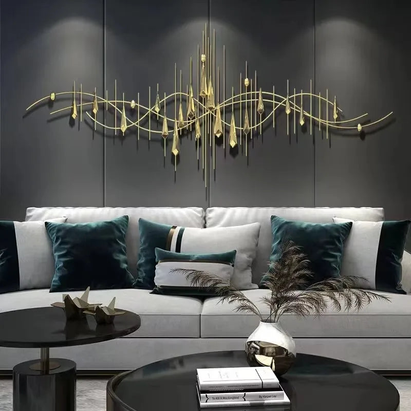 Décoration Murale Métal Doré | 150 x 65 cm