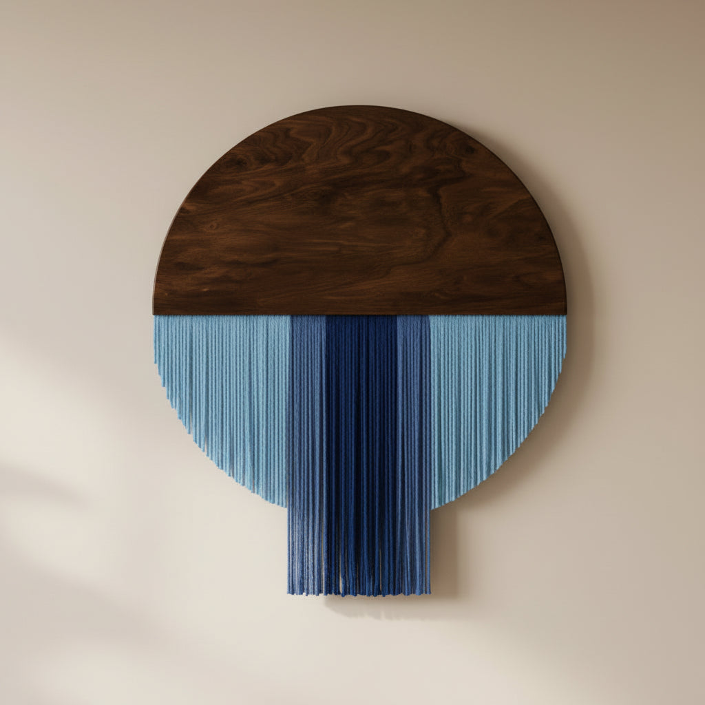Macramé Mural Bleu | 40 x 50 cm