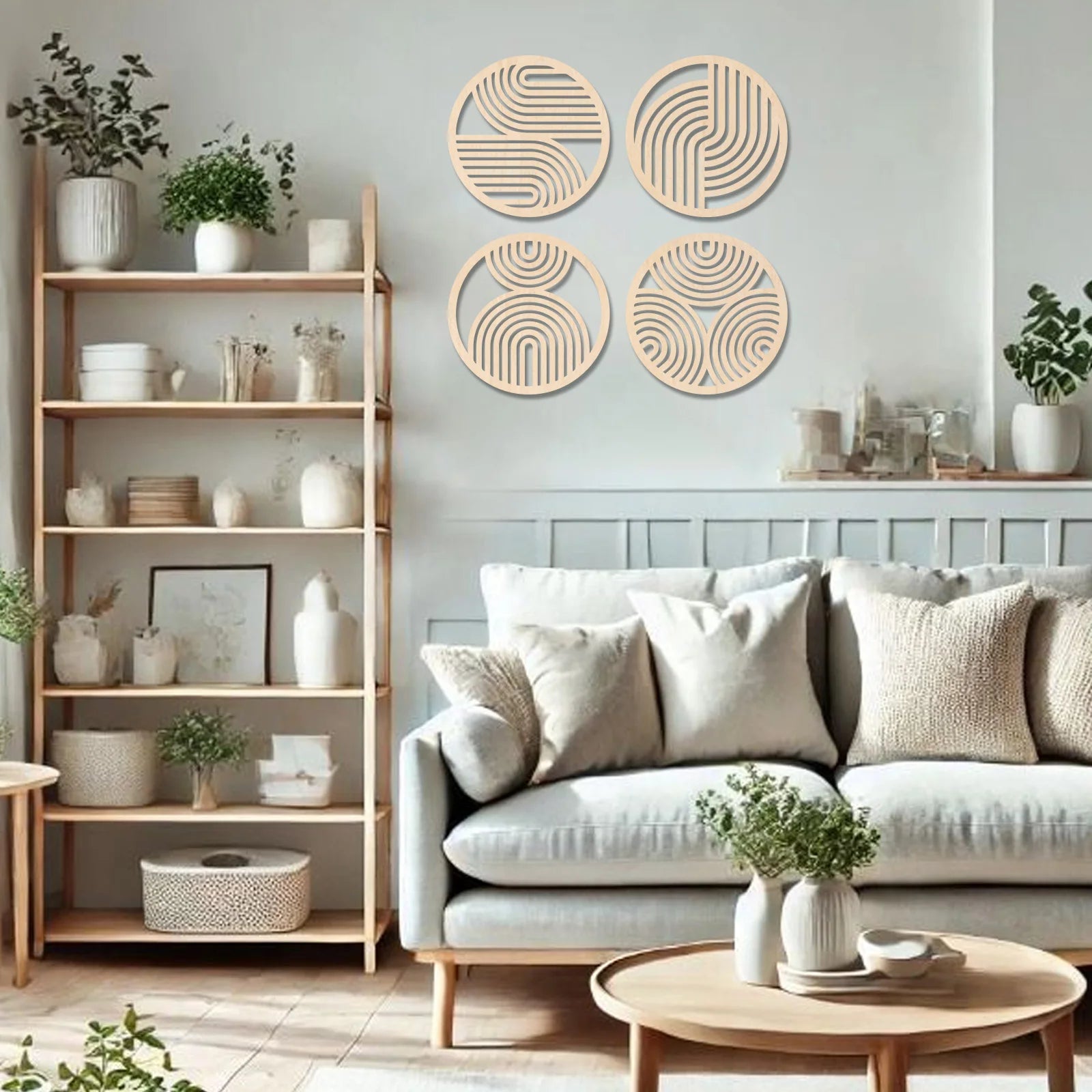 Décoration Murale Scandinave Bois | 20 cm de diamètre