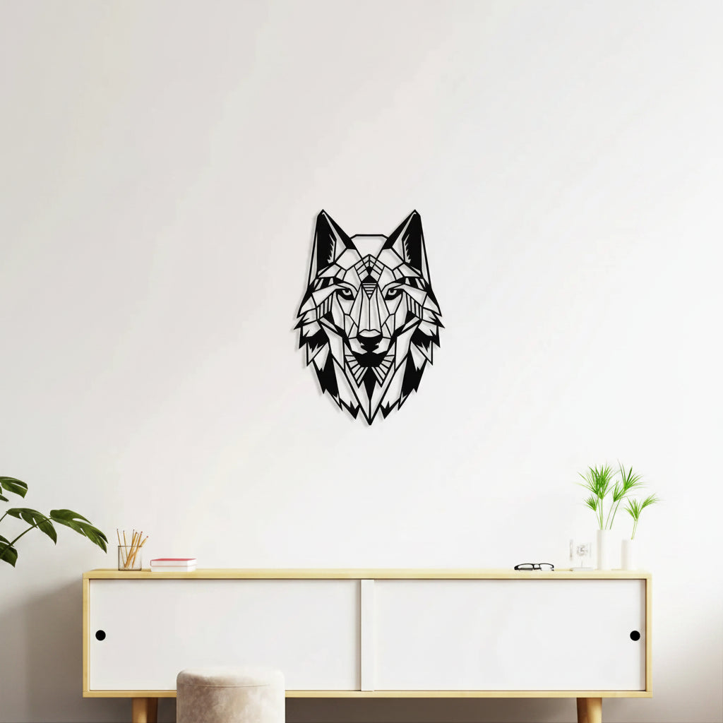 Décoration Murale Métal Loup | 28 x 20 cm