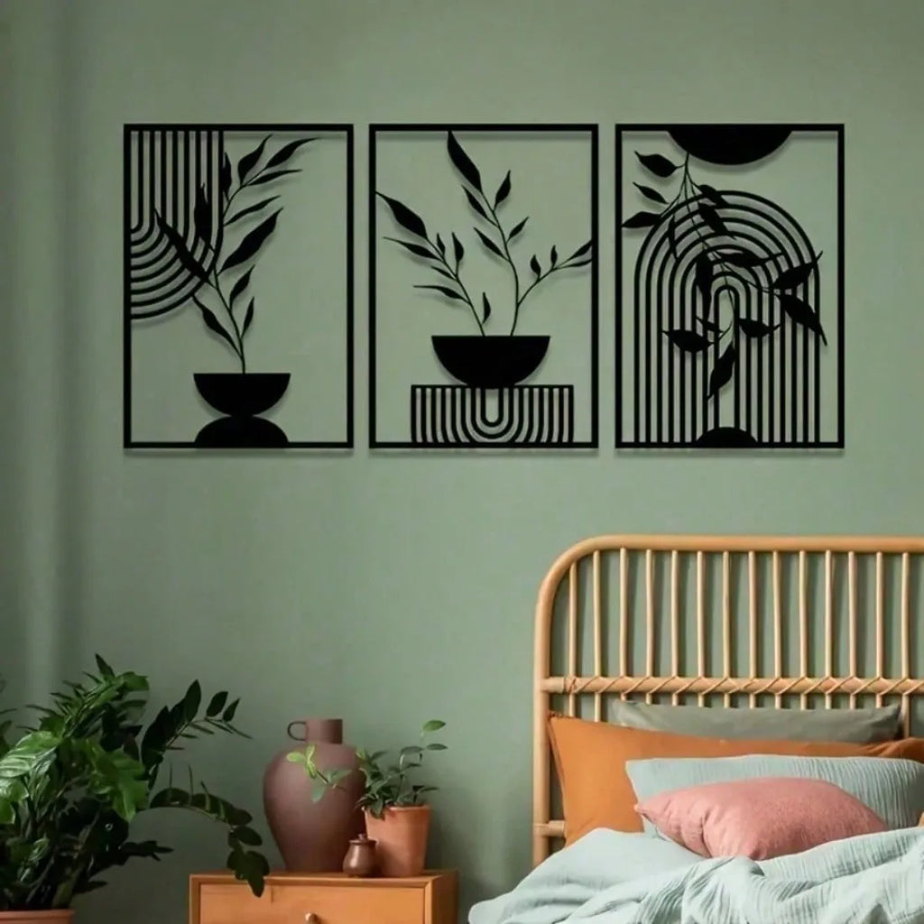 Décoration Murale Métal Noir